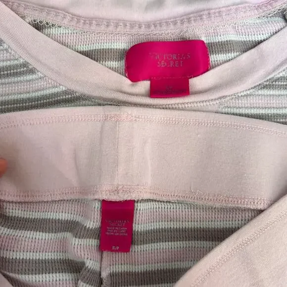 Victorias secret pink white brown sleep set - Picture 5 of 8